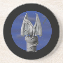 Tower Guardian - Silver Dragon Drink Coaster
