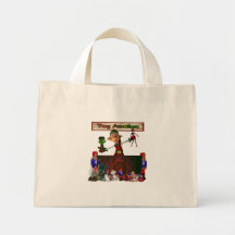 Toy Auction Elf Design Christmas Holiday Bag