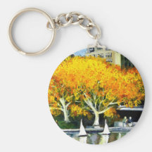 Toy Boats in the Park Key Chain