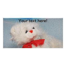 Toy cat customized photo card