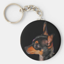 Toy Fox Terrier-Black Keychain