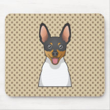 Toy Fox Terrier Cartoon Mousepads