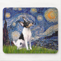 Toy Fox Terrier - Starry Night Mouse Mats