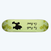 Toy Poodle ~ Green Leaves Design skateboards