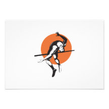 Track and Field Athlete Jumping High Jump Personalized Invite