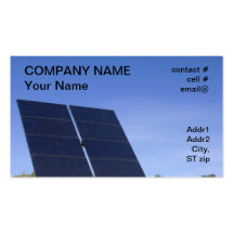 tracking solar panel business card templates