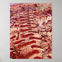 Tractor Tracks Poster