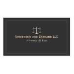 Traditional Attorney Black Business Card