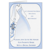 Traditional Bridal Shower Invitations Greeting Cards