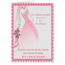 Traditional Bridal Shower Invitations Greeting Cards