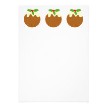 Traditional Christmas Pudding. On White. Custom Announcements