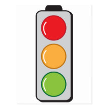 traffic lights postcard