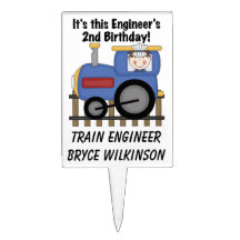 Train Engineer 2nd Birthday Cake Topper