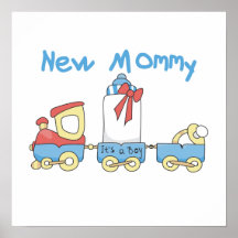 Train New Mummy It's a Boy Gifts Posters