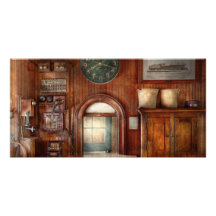 Train - Office - The ticket takers window Photo Cards
