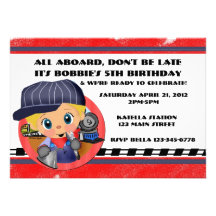 Train Party Custom Invites