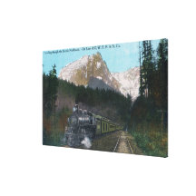 Train Travelling through the Northwest Gallery Wrapped Canvas