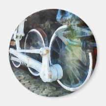 Train Wheels Fridge Magnets