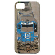Trains and tracks - 763 Blue train iPhone 5 Cases