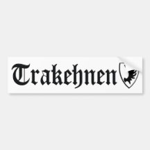 Trakehnen Bumper Sticker