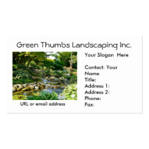 Tranquil Creek Water FeatureBusiness Card Template