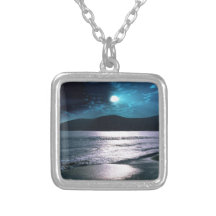 Tranquillity Beach Moonrise Personalised Necklace