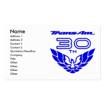 Trans am business card templates