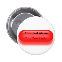 Translucent button in red button badge name tag