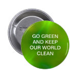 Translucent green pinback button