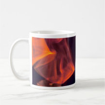 Translucent red-orange wisps coffee mug