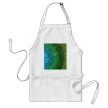Transluscent flowes rainbow design clover apron