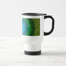 Transluscent flowes rainbow design clover mug