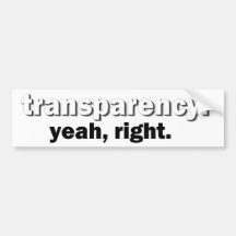 transparency bumper sticker