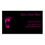 Transparent Pink Foot Business Card Templates