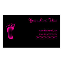 Transparent Pink Foot Business Card Templates