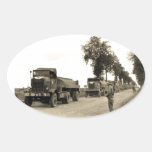 Transport Trucks Normandy 1944 Oval Stickers