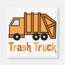 Trash Truck Refrigerator Magnets