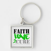 Traumatic Brain Injury Faith Love Cure Keychain