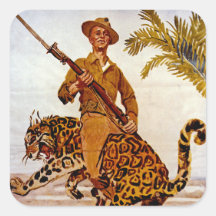 Travel? Adventure? Join the Marines! Square Stickers