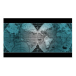 Travel Business Card World Map Globe blue