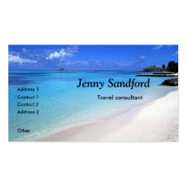 Travel consultant beach business card template business cards