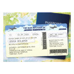 Travel Documents Bar or Bat Mitzvah Custom Invite