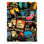 Travel posters retro vintage europe asia usa postcard