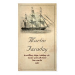 travel ship boat beautiful old business card
