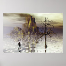 Traveller in an Alien World Print