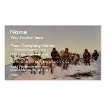 Travelling by reindeer, Archangel, Russia classic  Business Card Template