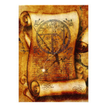 Treasure map ancient scroll birthday personalized announcements