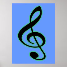 Treble Clef Poster