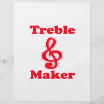 treble maker clef red music design flyers