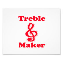 treble maker clef red music design photo